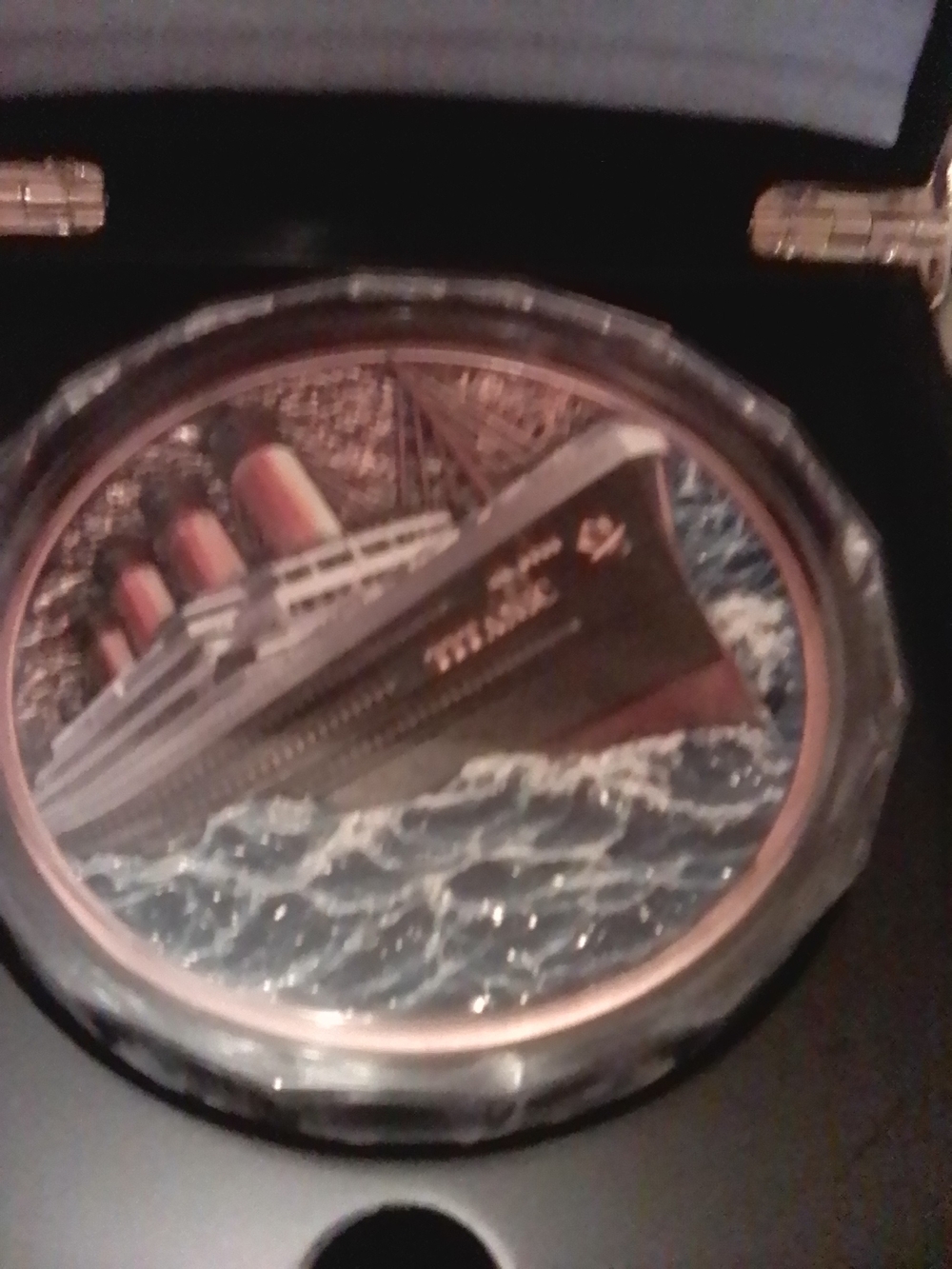 Titanic Commemorative Coin with Ocean Scene